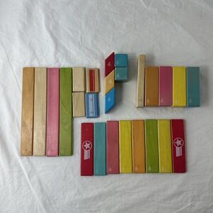 Tegu 26-Piece Classic Magnetic Wooden Block Building Toy Set Mixed Lot Colorful
